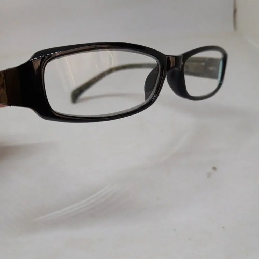 Foster Grant Kiley Reading Glasses- +2.00-Black Gold-Rectangle Lenses-NEW